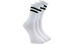 Носки высокие белые с черным 3 пары