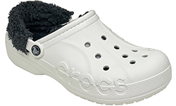 Crocs Baya Lined Fuzz Clog Утепленные Белые с темно-серым