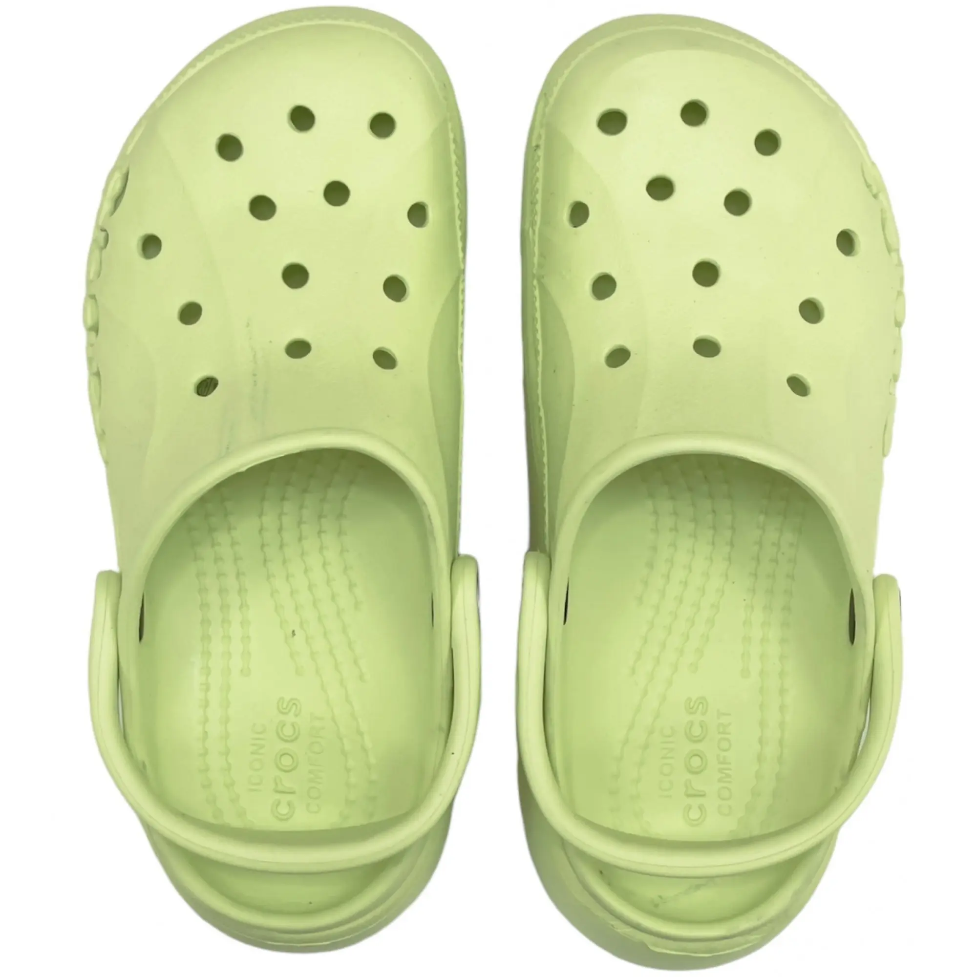 Bright green crocs store