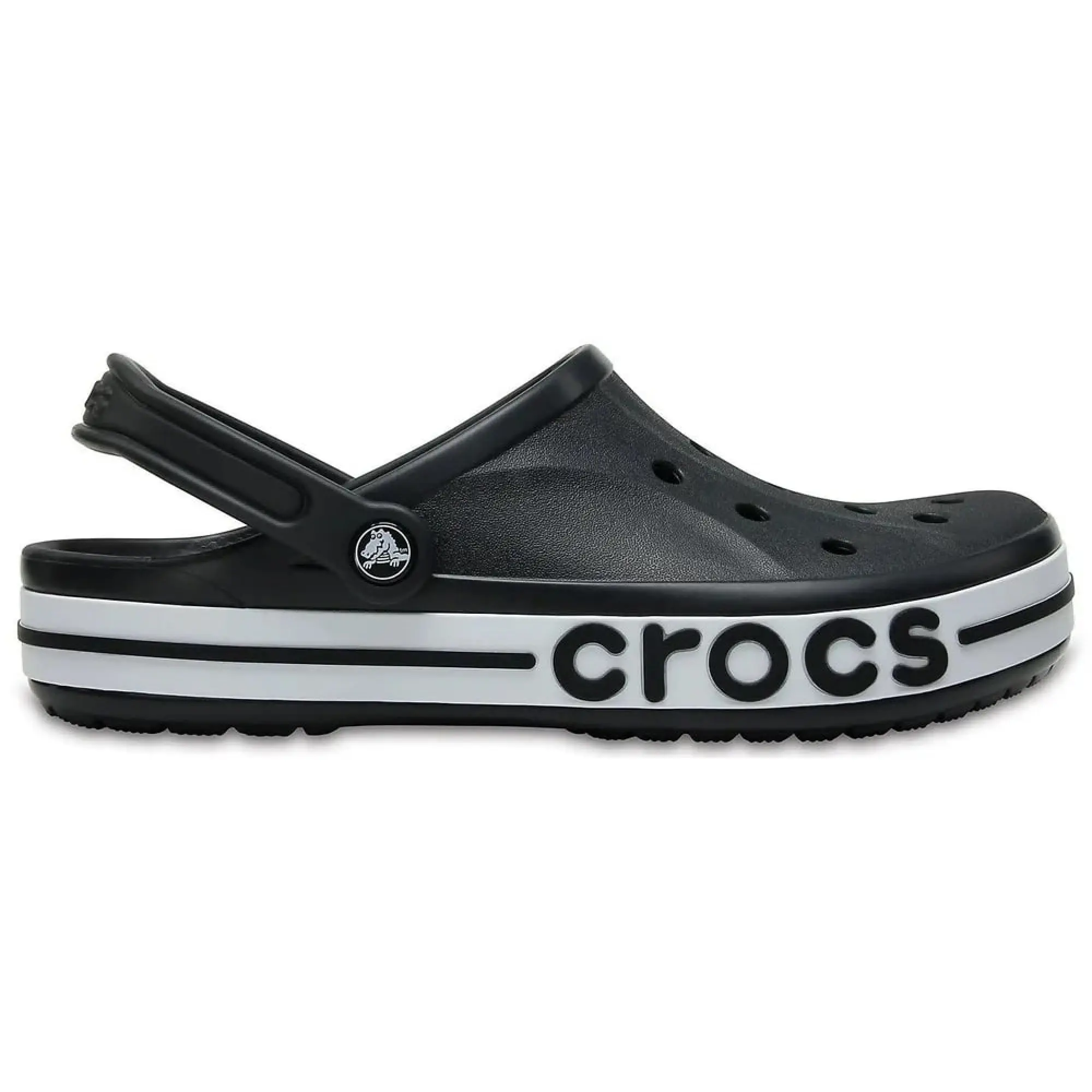 White and black crocs top