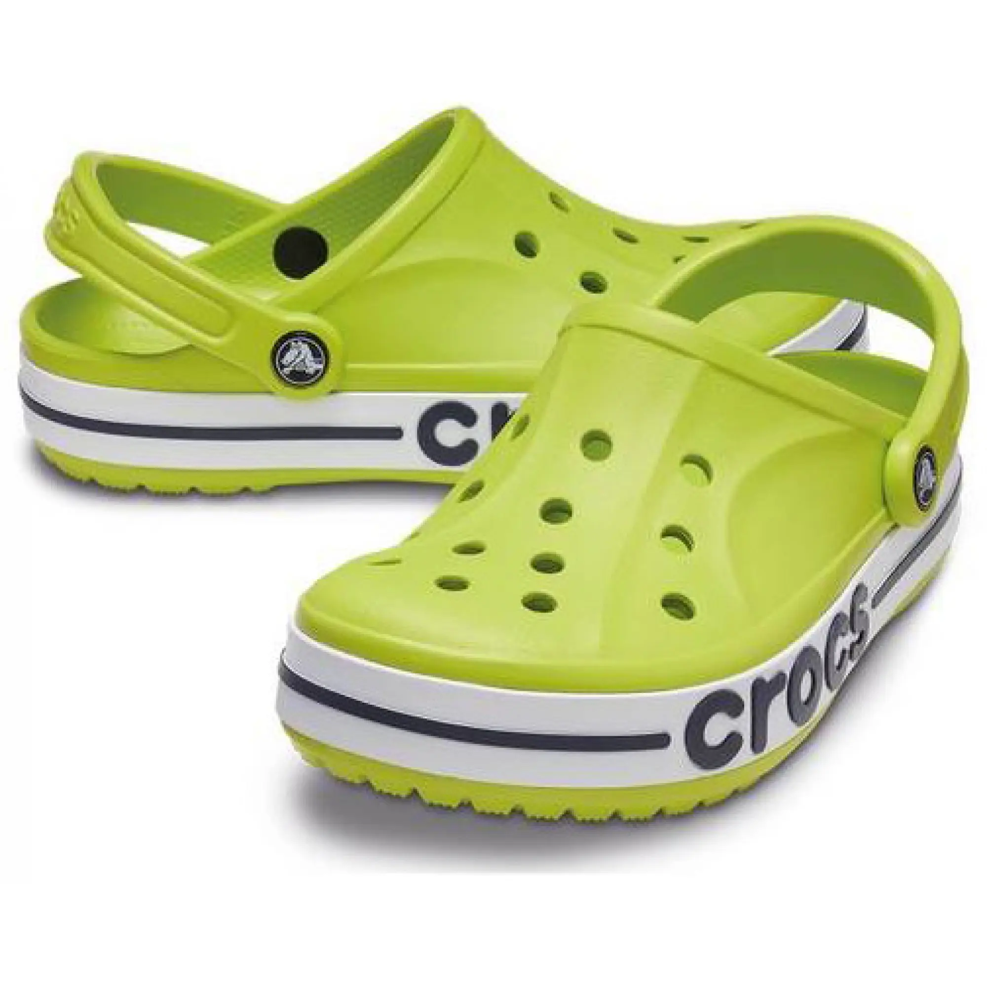 Green and yellow on sale crocs