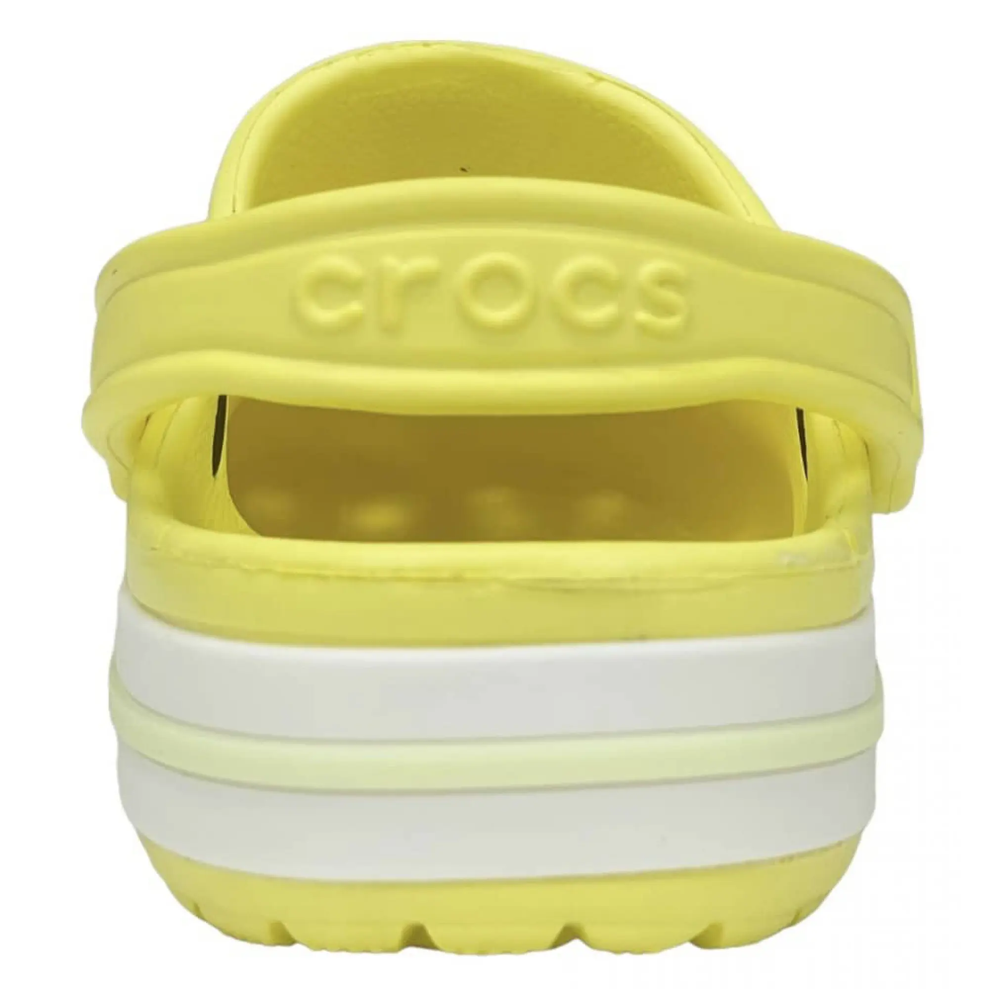 White and yellow crocs hot sale