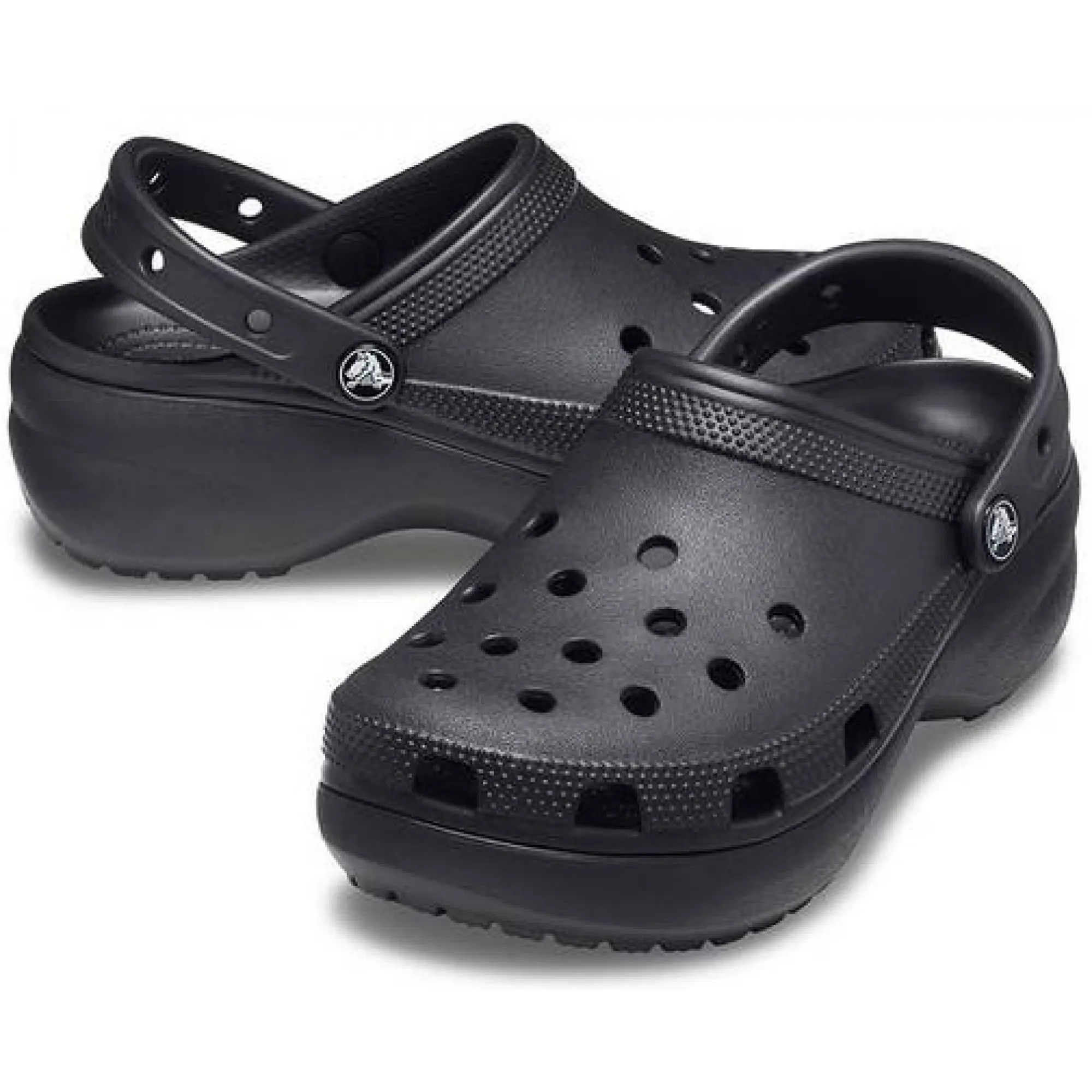 Platform shop black crocs