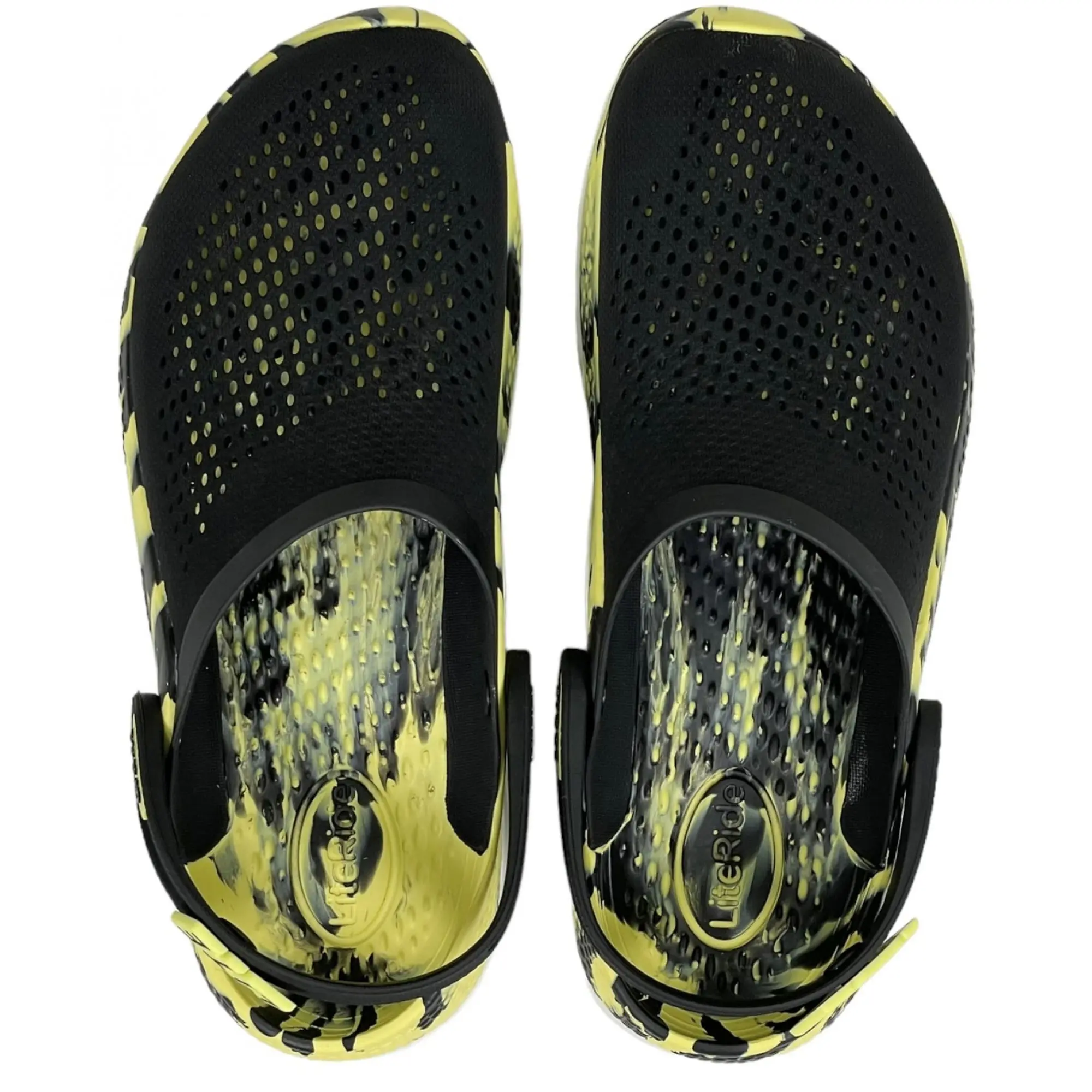 Crocs literide top black and red